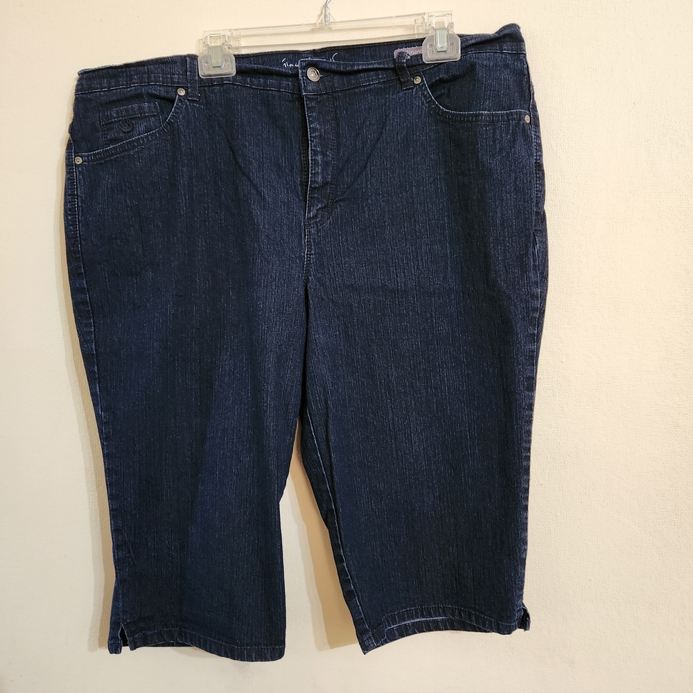 Gloria Vanderbilt Dark Indigo Denim Bermuda Shorts